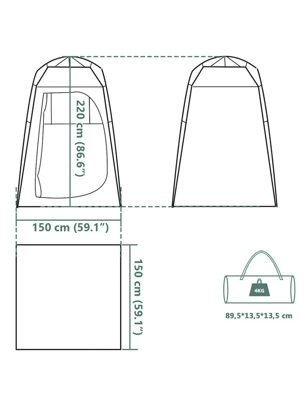 Tente d'intimité douche