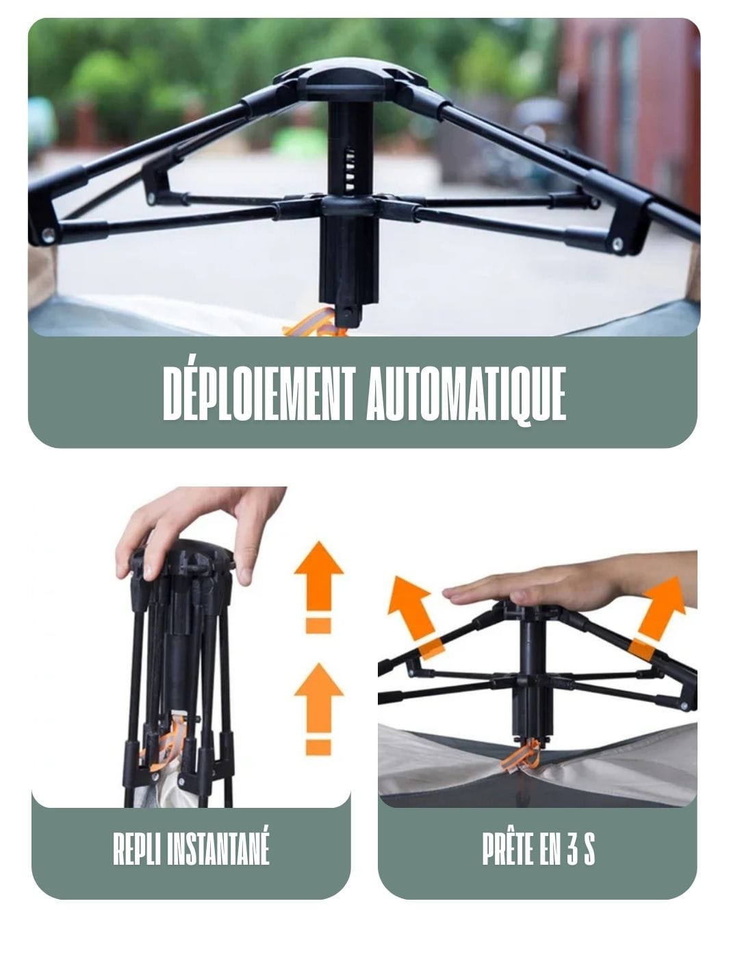 tente automatique 3 places
