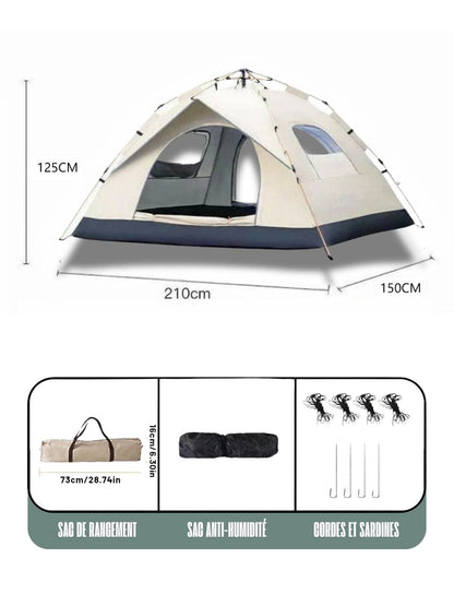 tente camping 4 places ouverture automatique