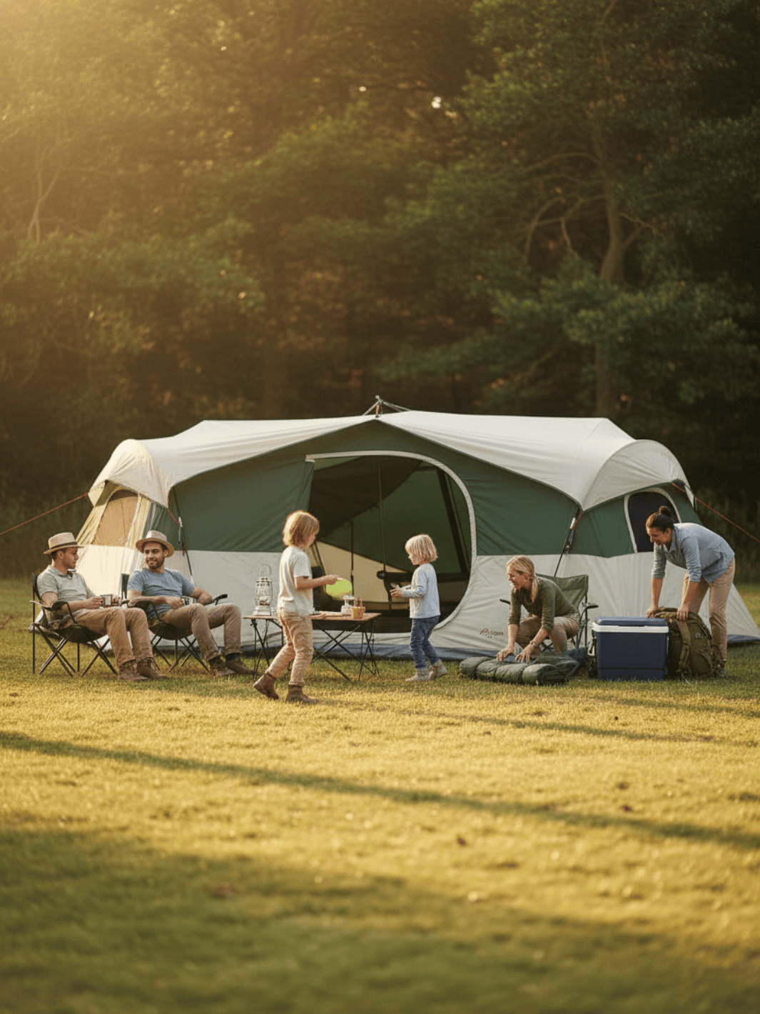 Tente camping familiale 8 personnes 3 chambres