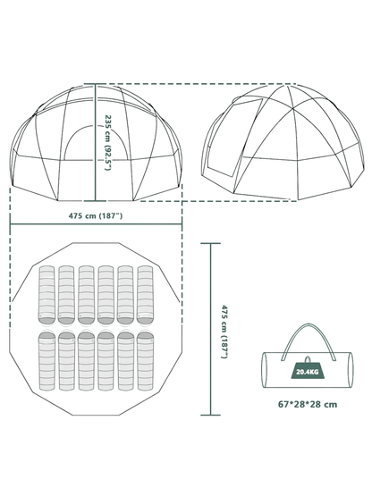 Tente De Camping en dome