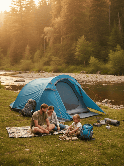 Tente de camping en toile 3 places