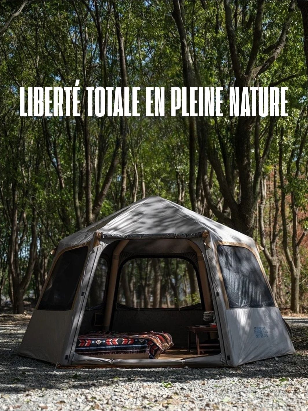 Tente de camping gonflable 4 personnes