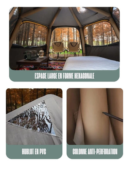 Tente de camping gonflable 4 personnes