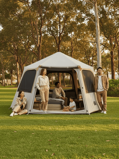 Tente de camping gonflable 4 personnes