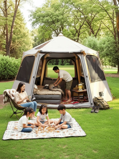 Tente de camping gonflable 4 personnes