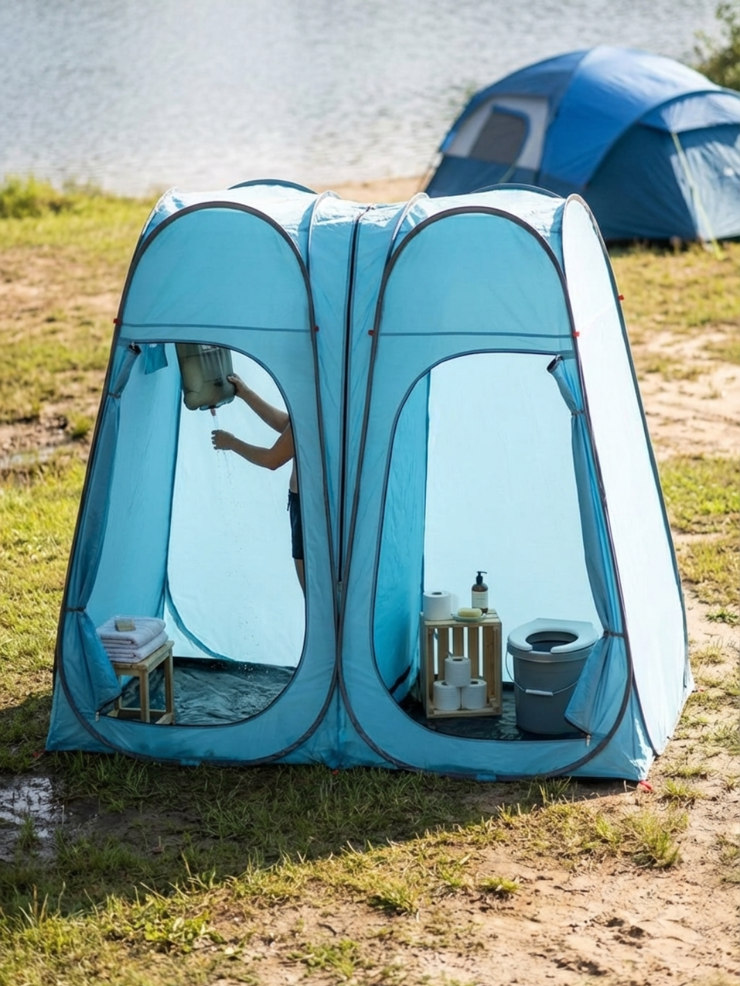 Tente de douche familiale pop-up