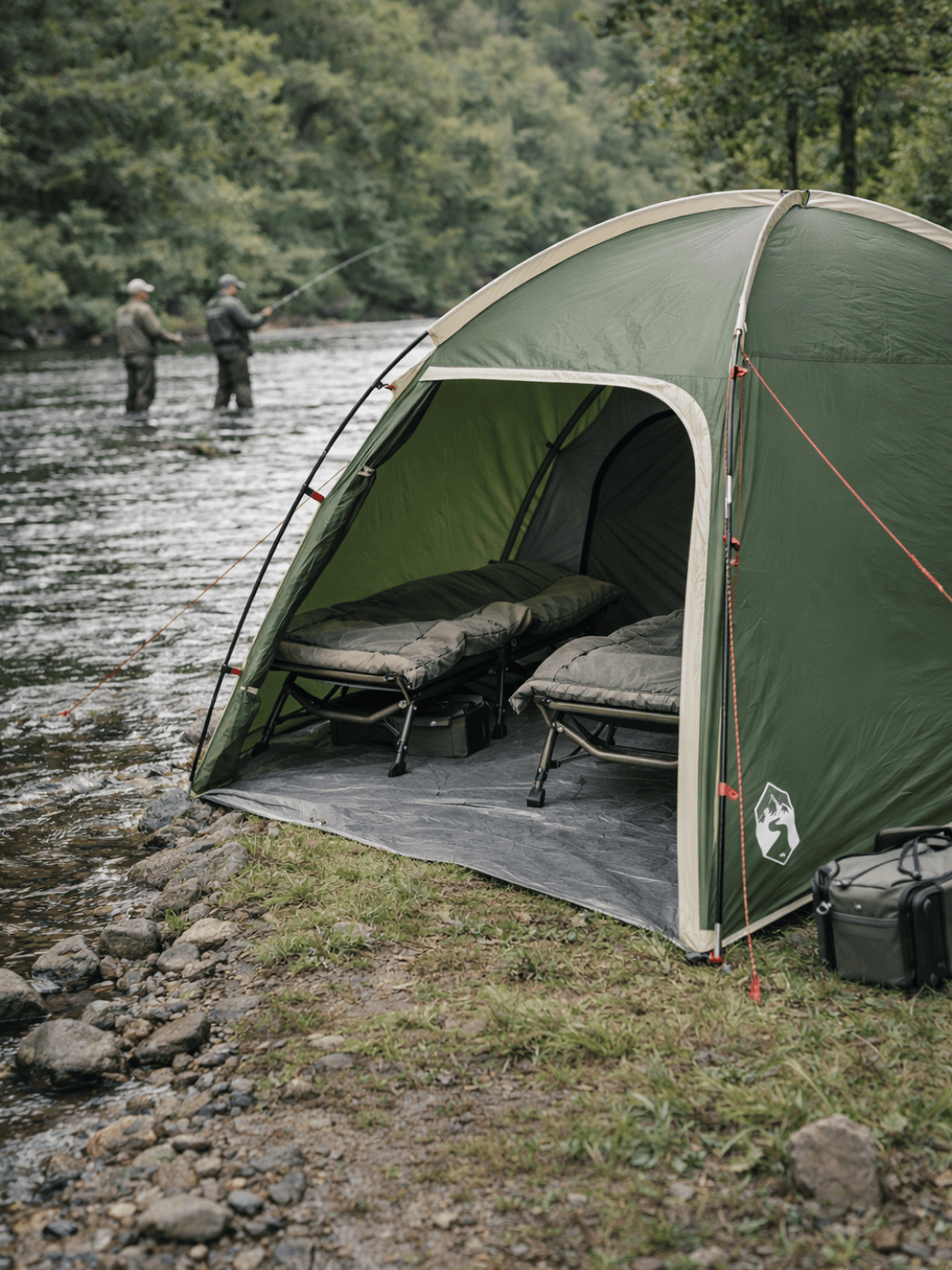 Tente de peche dome contemporaine