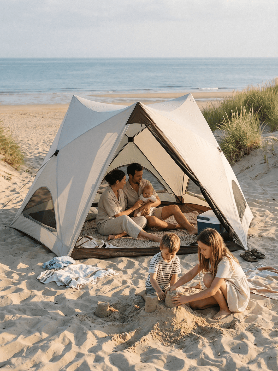 Tente de plage familiale