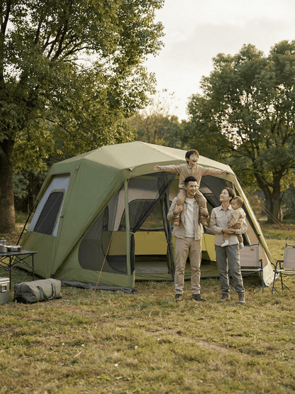 Tente familiale 4 places avec grand vestibule