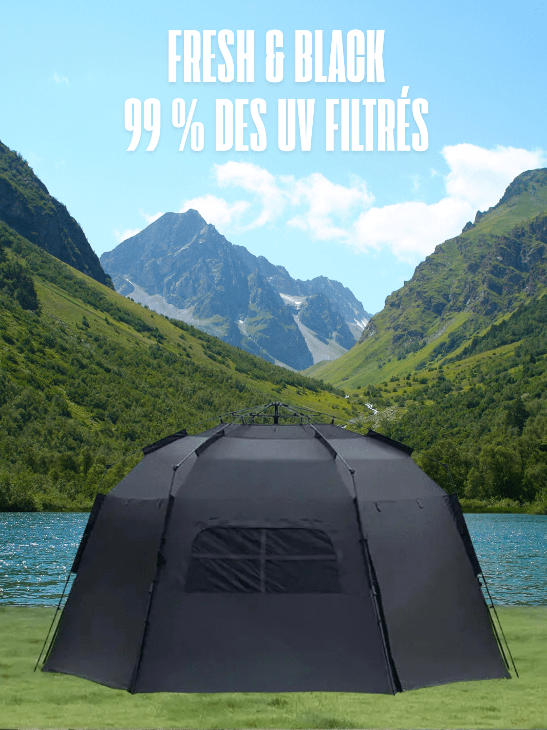 tente hexagonale fresh and black