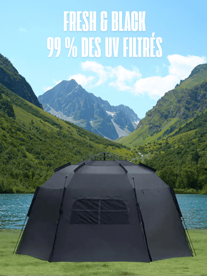 tente hexagonale fresh and black