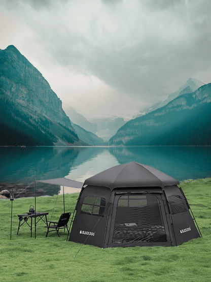 tente hexagonale fresh and black