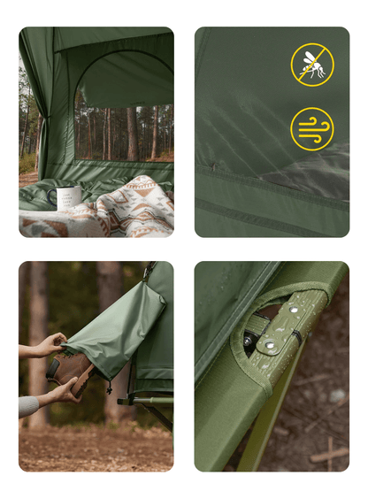 Tente lit de camp 2 personnes