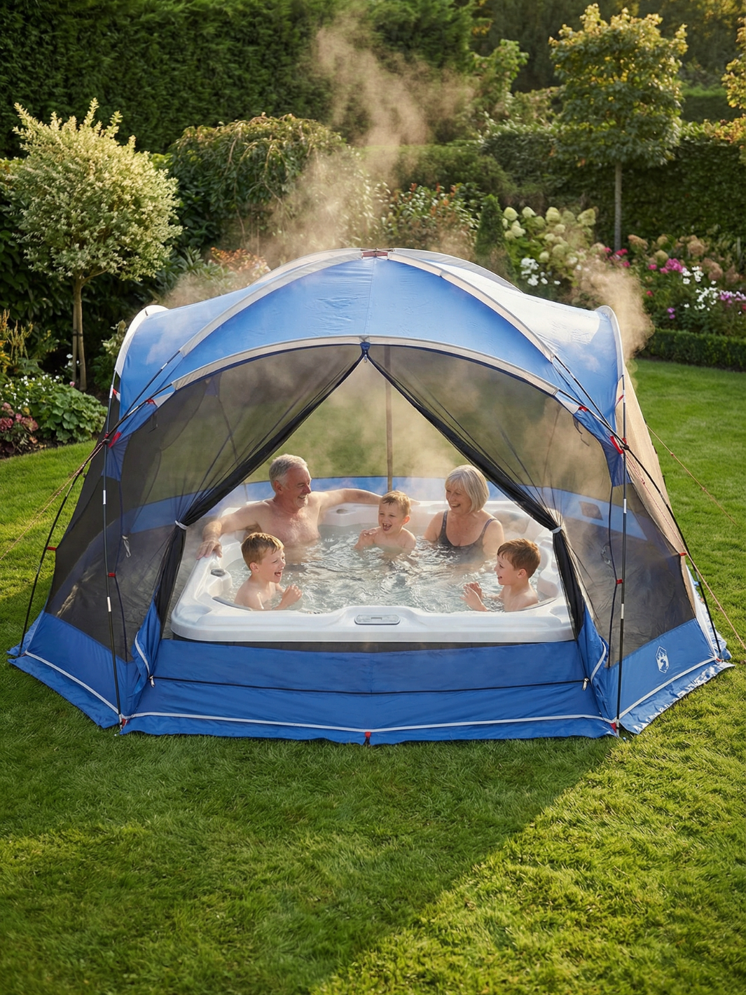 Tente pour jacuzzi extérieure