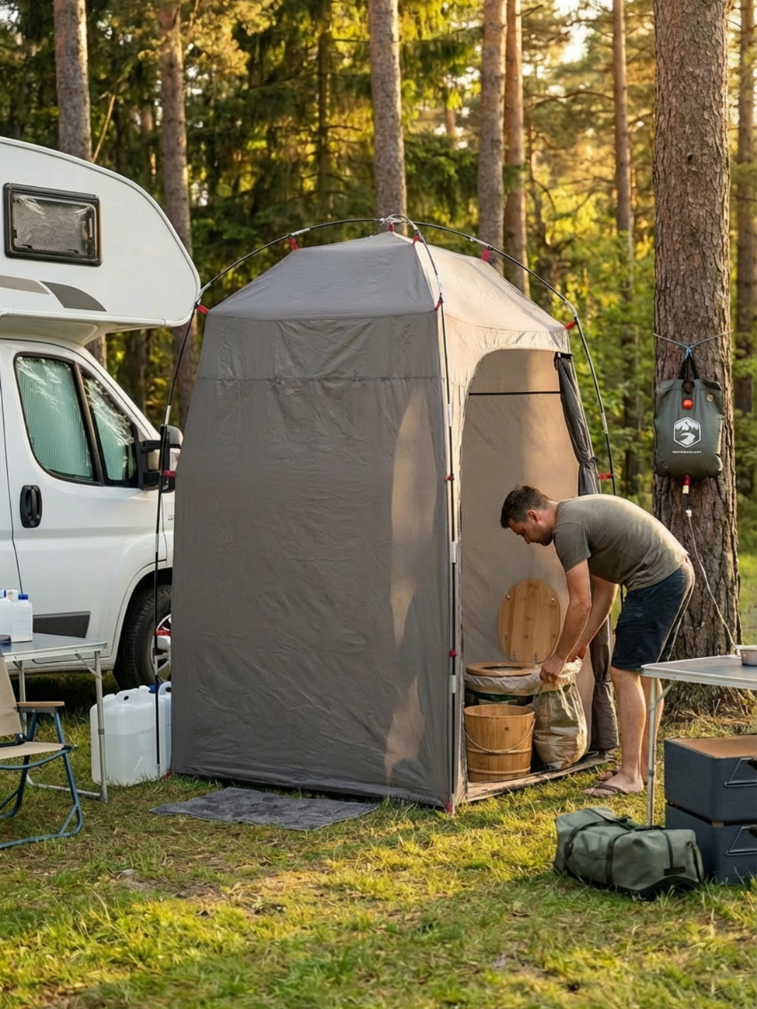 Tente pour toilette camping imperméable
