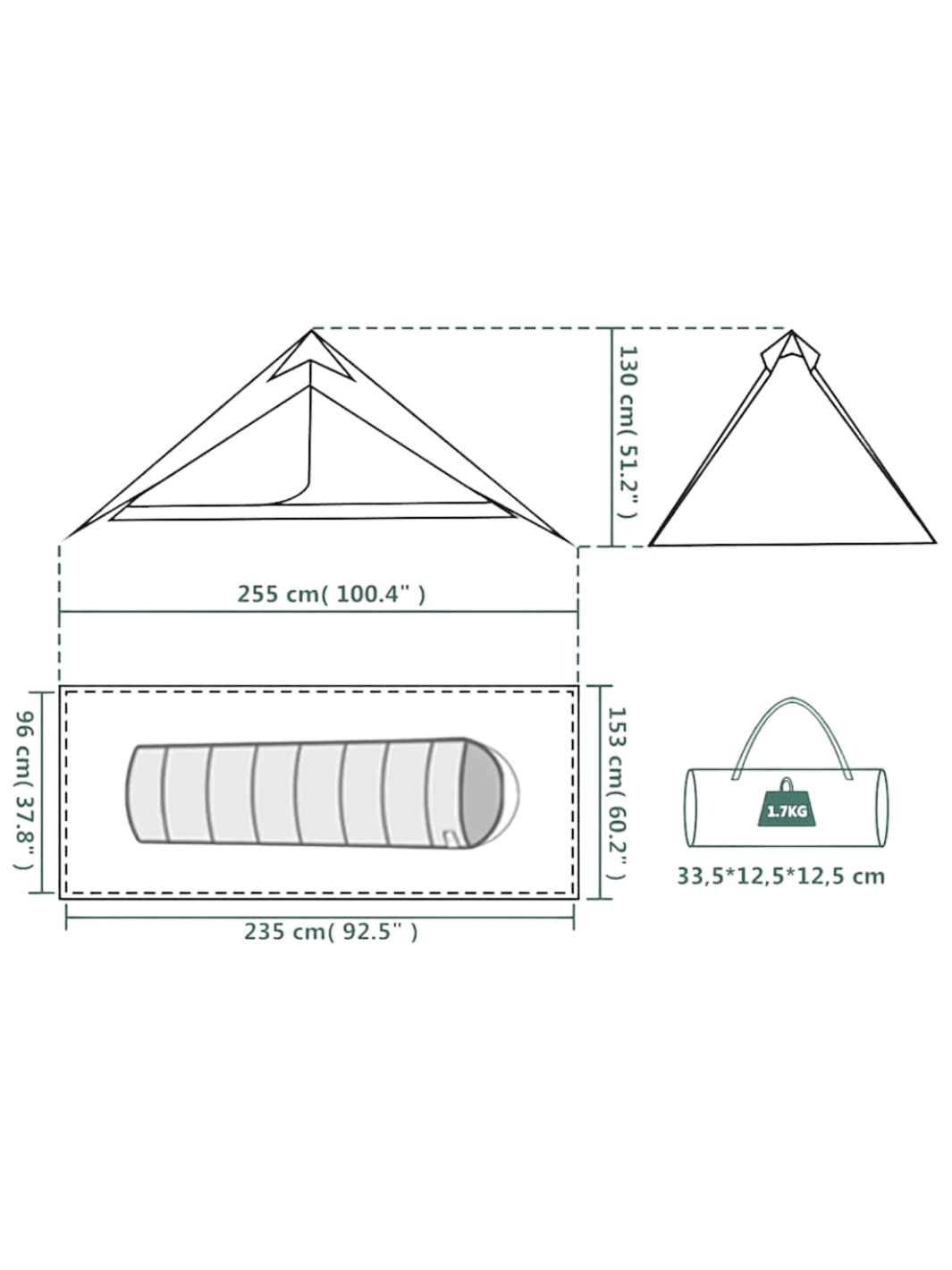 Tente tipi 4 saisons 1 place