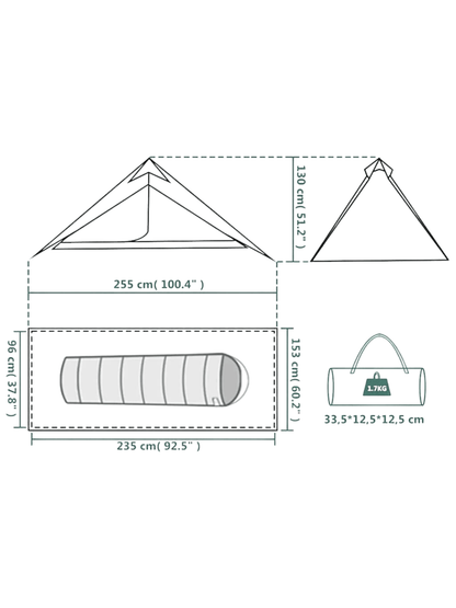 Tente tipi 4 saisons 1 place