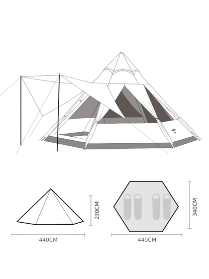 tente tipi exterieur 4 personnes
